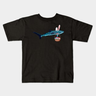 Whale Shark Easter Eggs Rhincodon typus Bunny Ears Easter Kids T-Shirt